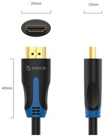 Кабель ORICO HDMI - HDMI (HM14-BK) 1.5 м черный/синий