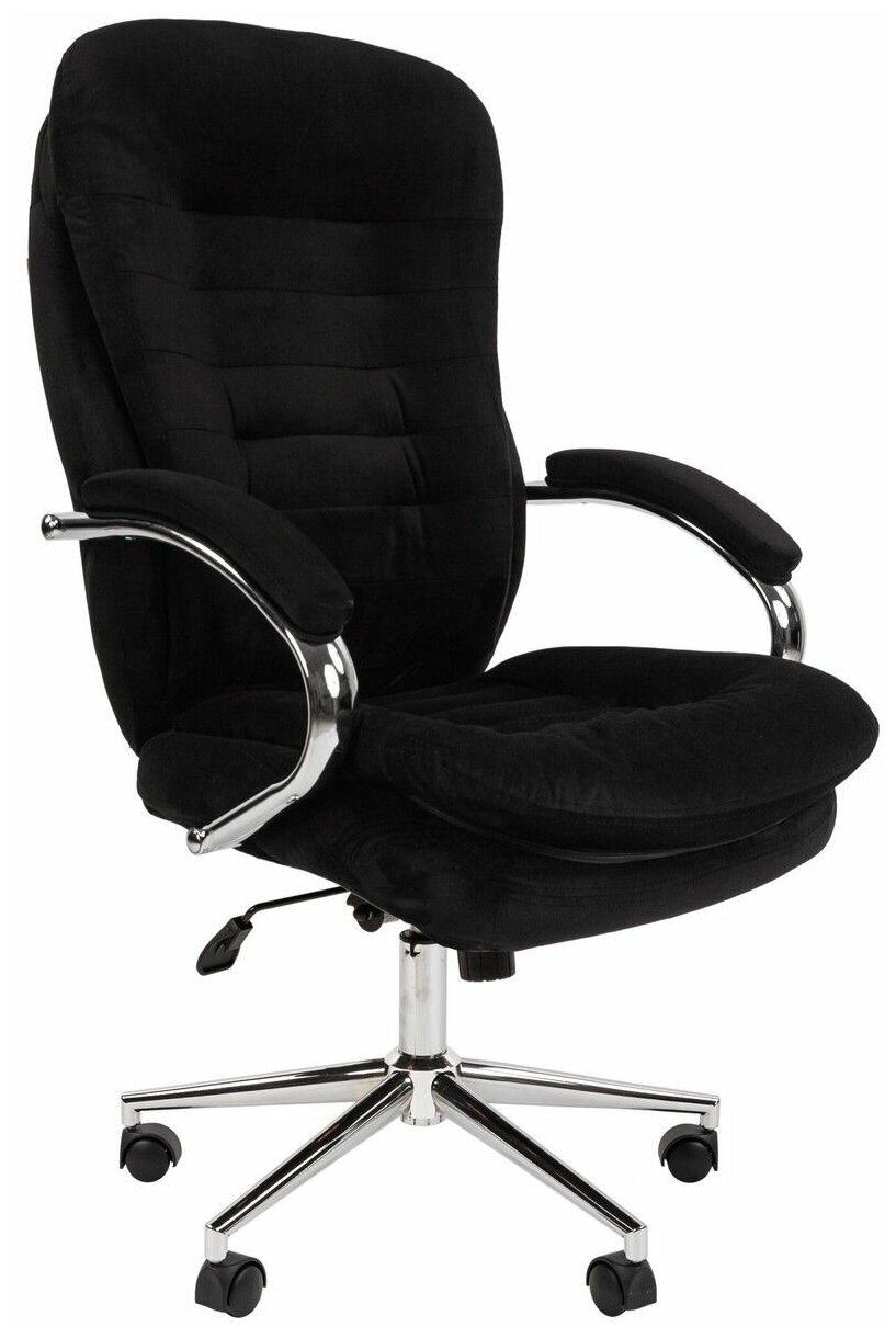 Компьютерное кресло для дома и офиса CHAIRMAN HOME 795, велюр, черный NEW