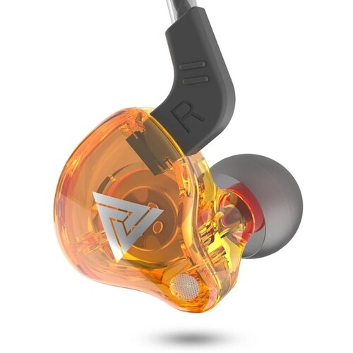 Наушники проводные спортивные QKZ AK6 гарнитура для телефона с микрофоном чёрные