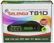 Ресивер эфирный HD (DVB-T2) SELENGA T81D