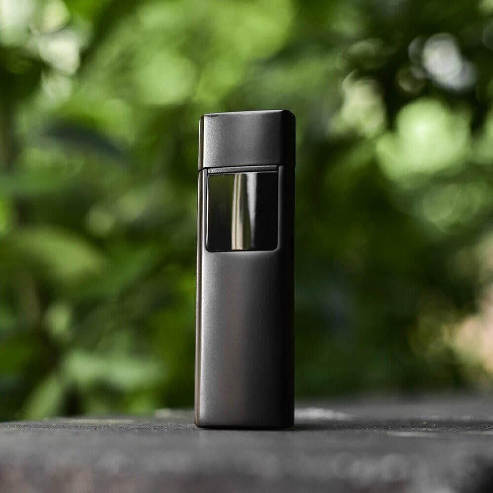 Электронная зажигалка ветрозащитная беспламенная Beebest Ultra-thin Charging Lighter Black (L101)