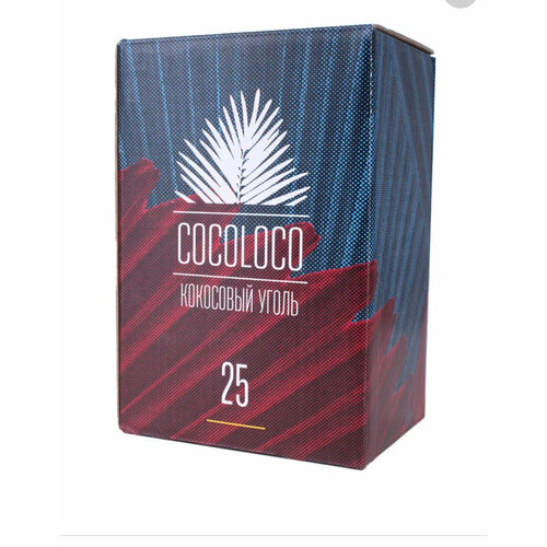 Кокосовый уголь CocoLoco 25 мм, 72 штуки в упаковке, 1 килограмм