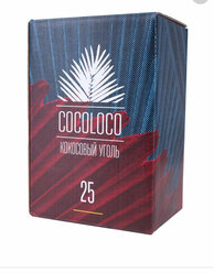 "Кокосовый уголь CocoLoco" 25 мм, 72 штуки в упаковке, 1 килограмм