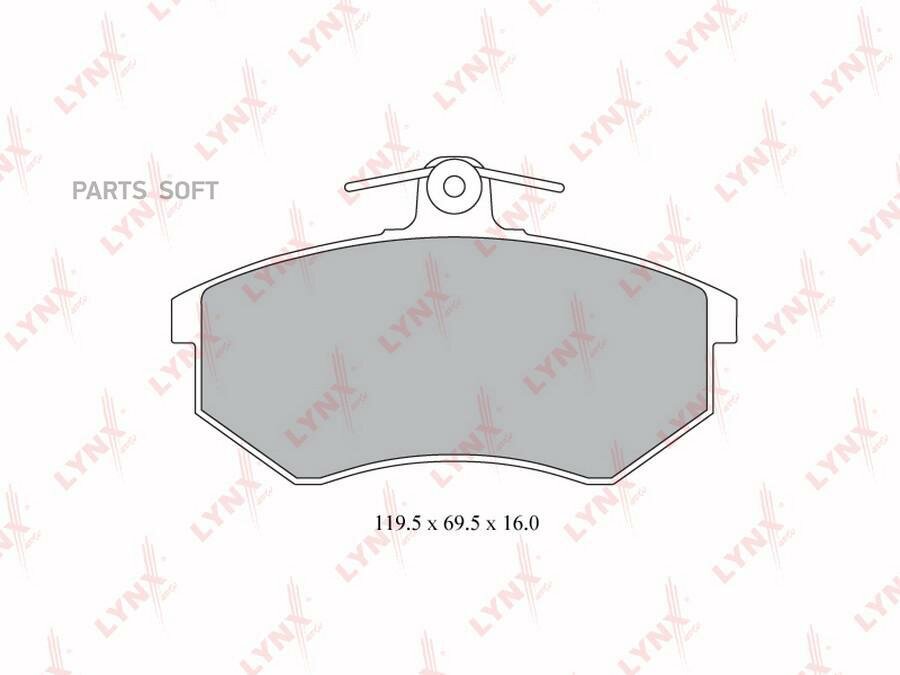 BD8014 LYNXAUTO Колодки тормозные передние