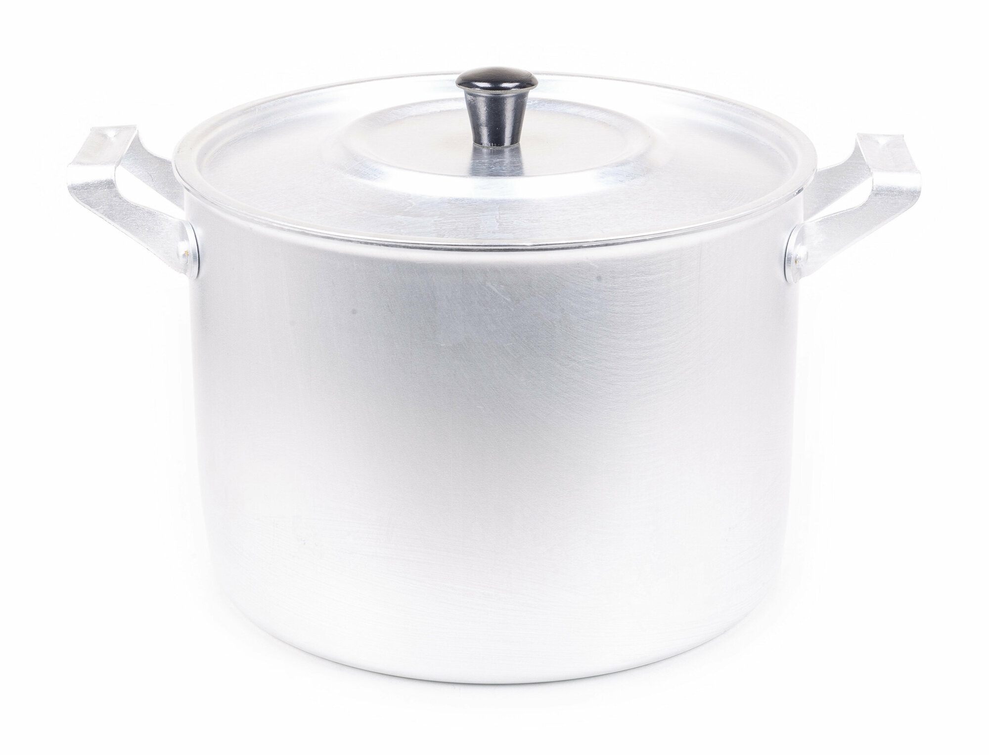 Кастрюля алюминиевая Завод Демидовский с крышкой серая 3.5л / посуда для газовых и электрических плит