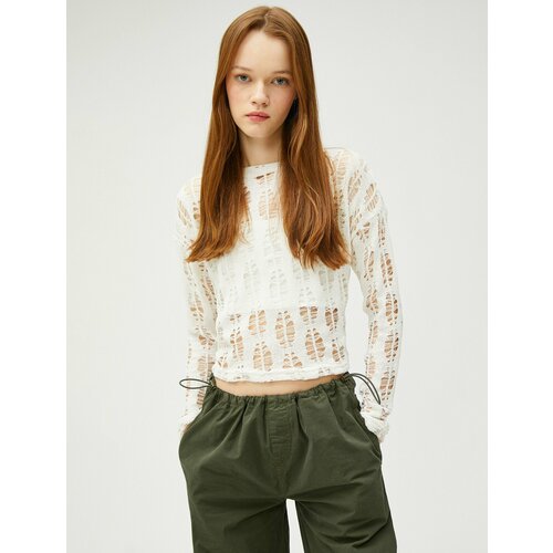 фото Лонгслив koton, размер s, бежевый