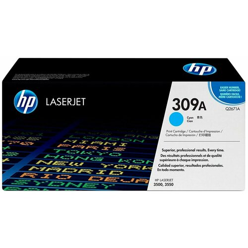 Картридж HP 309A для HP Color LaserJet 3500/3550 голубой (Q2671A) картридж q2671a 309a cyan для принтера hp color laserjet 3550 3550 n