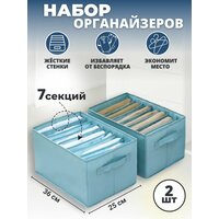 Органайзер для хранения вещей кофр для одежды бирюзовый