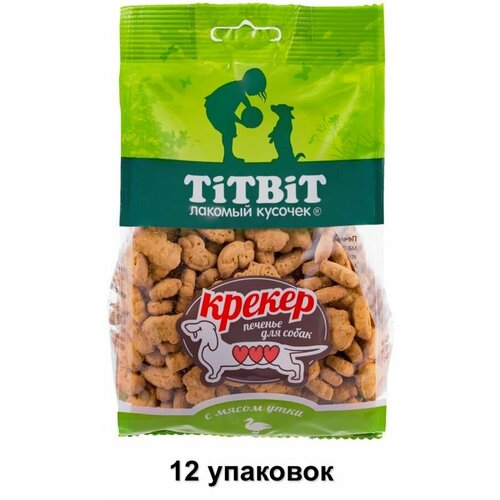 Titbit Печенье для собак Крекер с мясом утки, 250 г, 12 уп