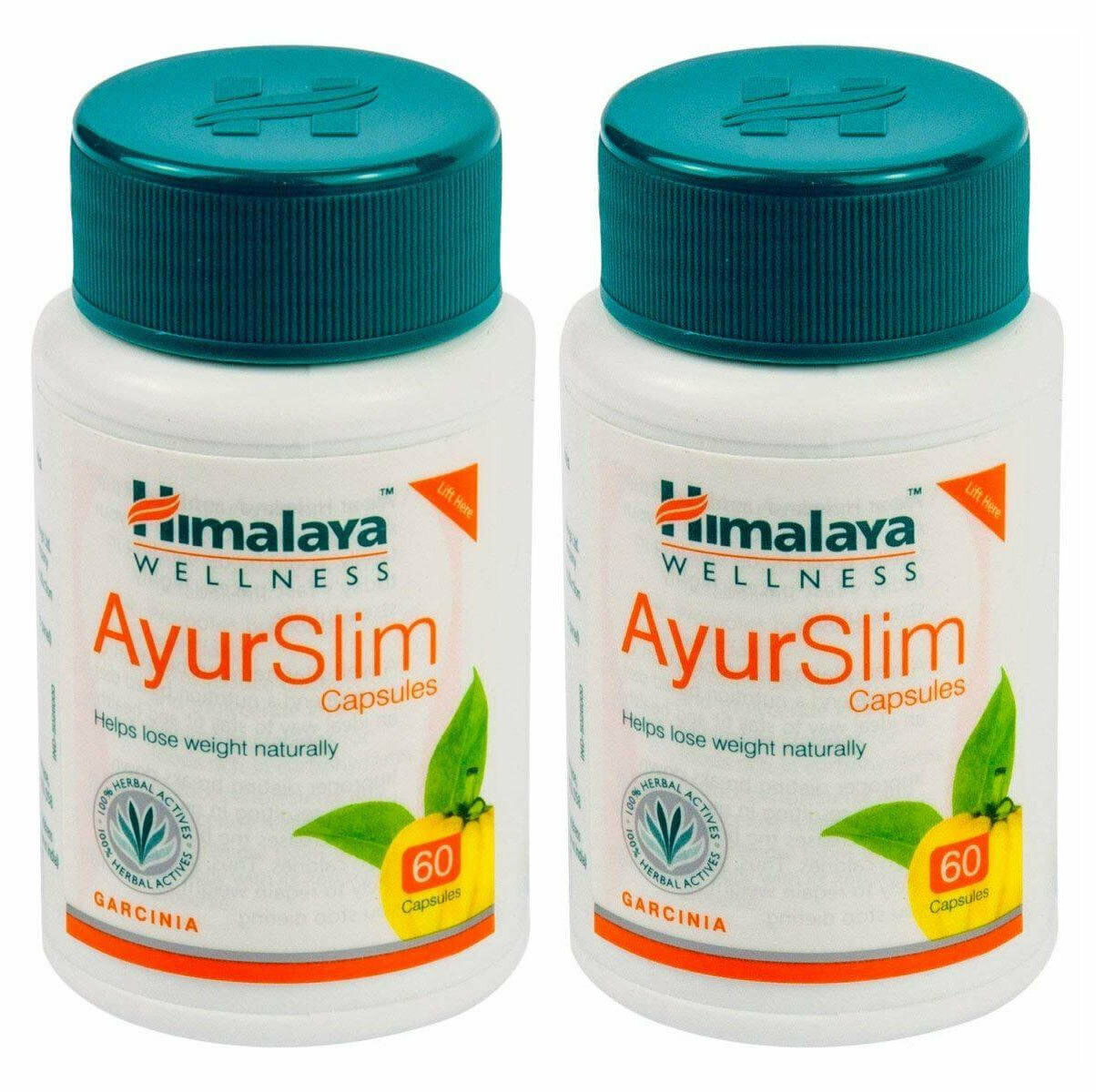 Таблетки Аюрслим Хималая (AyurSlim Himalaya), для снижения веса, улучшает обмен веществ, детокс, расщепляет жиры, 2х60 капс.