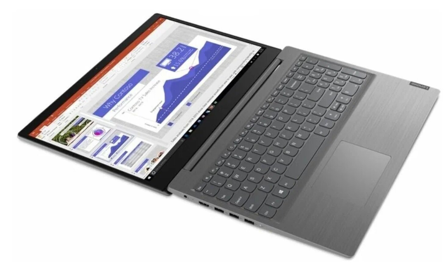 Ноутбук 156" Lenovo V15-IGL Celeron N4020/4Gb/256Gb SSD/156" HD/DOS Серый (82C3001NAK)