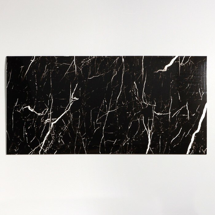 фото Панель самоклеящаяся 60*30см мрамор черный