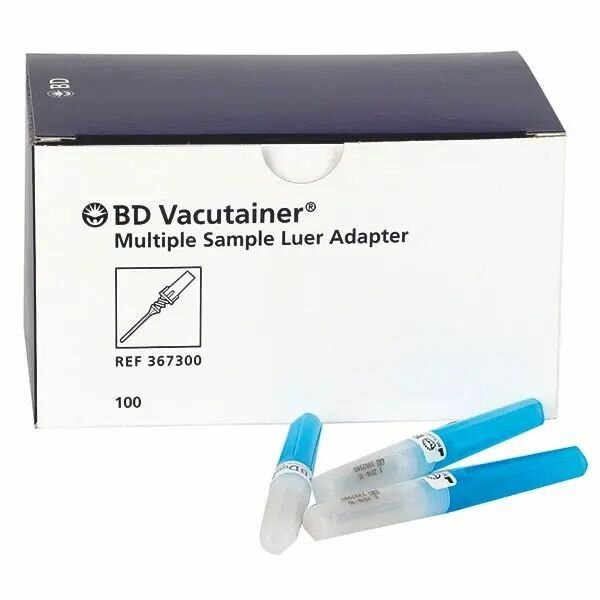 Луер адаптер для взятия крови из катетеров BD Vacutainer 100шт