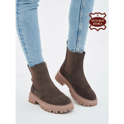 фото Ботинки челси brado, размер 37, коричневый