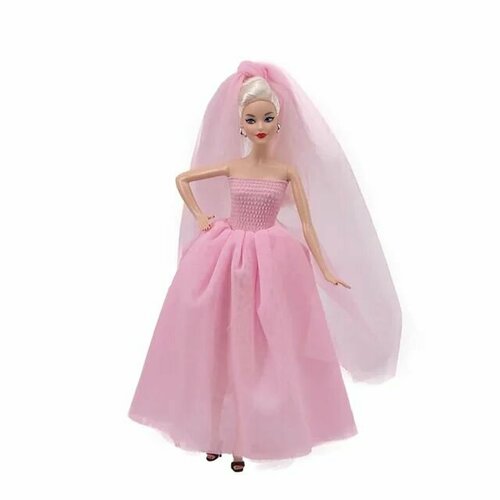 бальное платье для барби абрикосовый сорбет Свадебное платье для куклы 29 см
