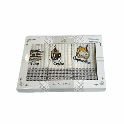 KARVEN Кухонное полотенце Кофе цвет кремовый кофейный 35х45 см - 3 шт 809₽
