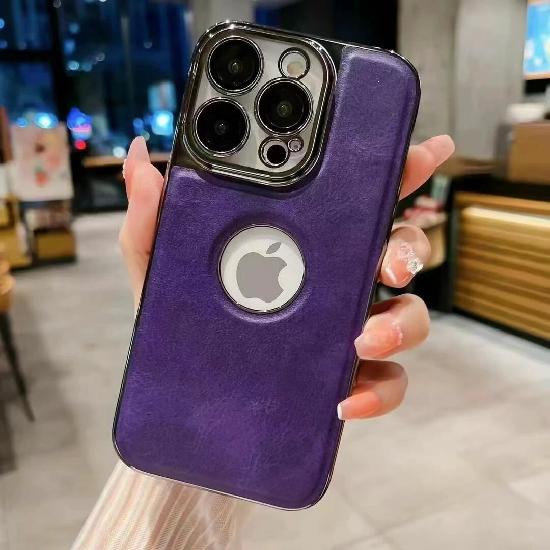 фото Кожаный противоударный чехол на Apple iPhone 14 Pro Max