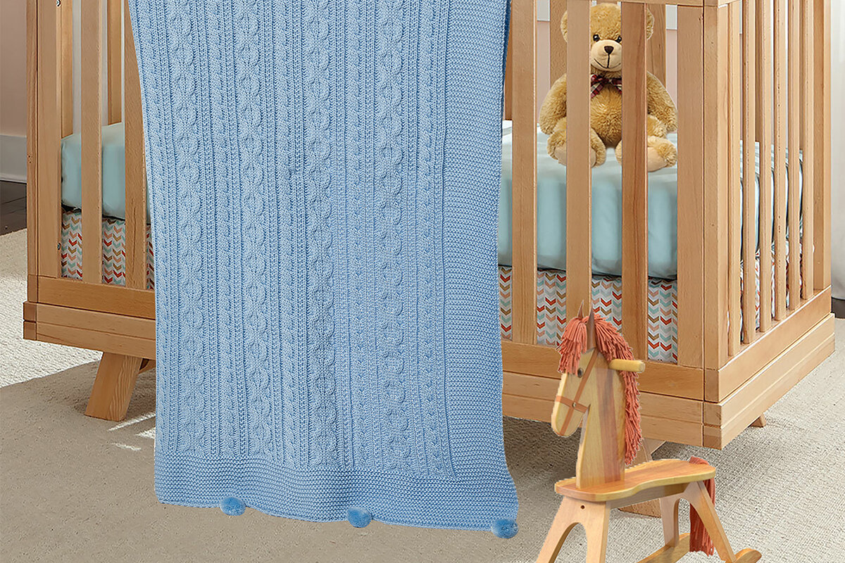 фото KARVEN Детский плед Kirsti цвет: синий (90х115 см)