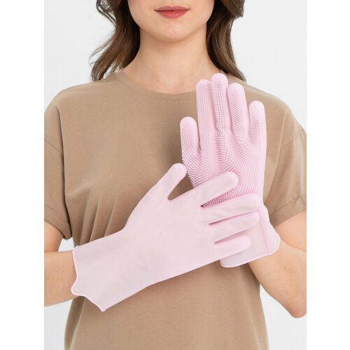 Перчатки хозяйственные резиновые универсальные Цвет Розовый 999₽