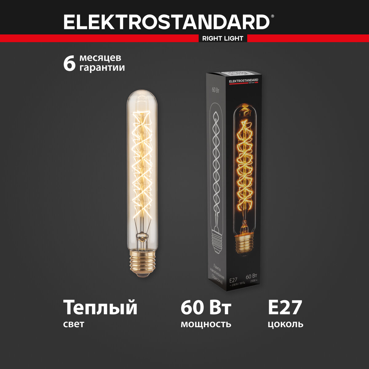 Ретро лампа Эдисона T32 Elektrostandard 60W BX113