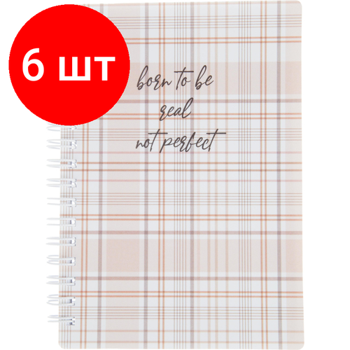 Комплект 6 штук, Блокнот Клетка А6 80л, клет, обл. пласт, блок 80гр, диз.2 комплект 5 штук блокнот клетка а6 80л клет обл пласт блок 80гр диз 2