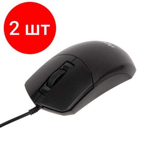 Комплект 2 штук Мышь компьютерная Hiper OM-1900 черная 1000DPi 125Гц проводная 167800₽