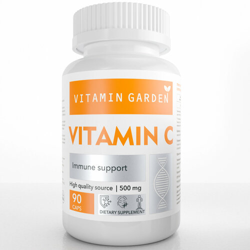 Витамин С 500 мг, витаминный комплекс vitamin C для иммунитета взрослых и подростков, иммуномодулятор, антиоксиданты, бады, 90 капсул