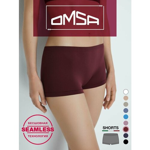 фото Трусы omsa, размер 44/46 (2/3-s/m), бордовый