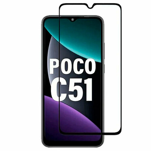 Защитное стекло Pero для Poco C51 Full Glue Black PGFG-XPC51 защитное стекло pero для tecno camon 20 full glue black pgfg tc20