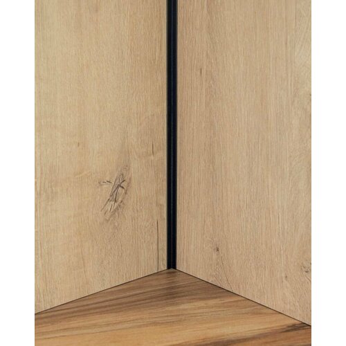 Планка для кухонного фартука или панели Ёлочка угловая для панели толщиной 4 мм Чёрная 650₽