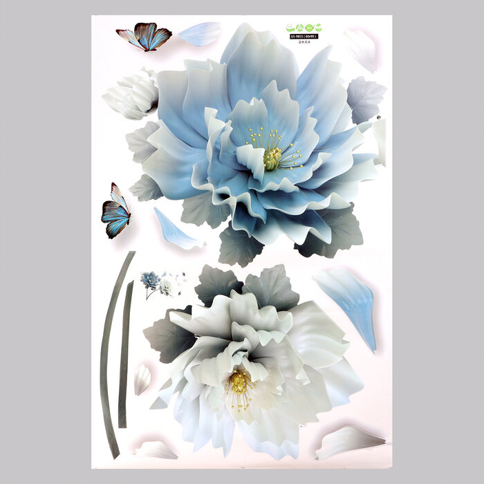 Наклейка 3Д интерьерная Цветок 90*60см 10059251