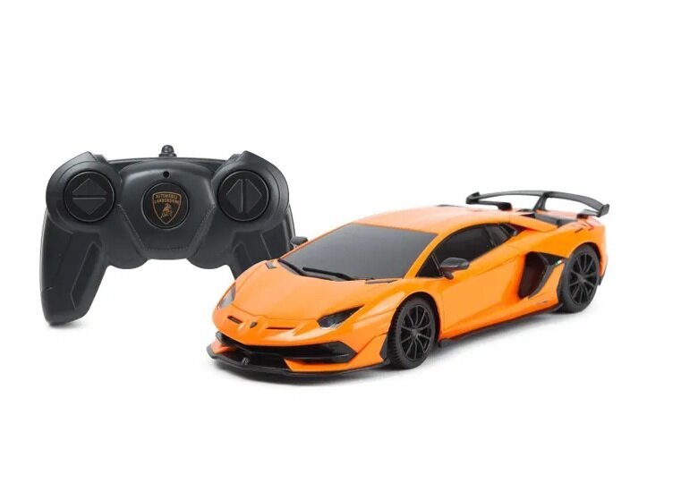Машинка на радиоуправлении Rastar Lamborghini Aventador SVJ (арт. 96100), 1:24 (20см). Оранжевая