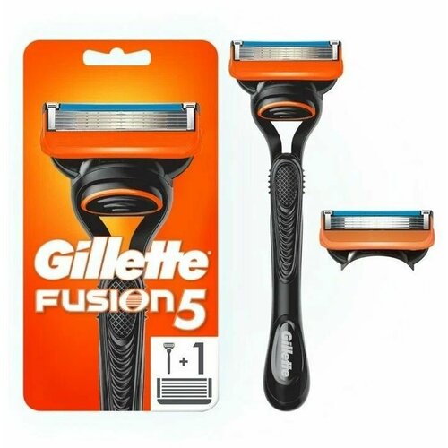 Gillette Бритвенный станок Gillette Fusion + 2 сменных кассеты, 5 лезвий станок бритвенный 2 сменных кассеты лезвий