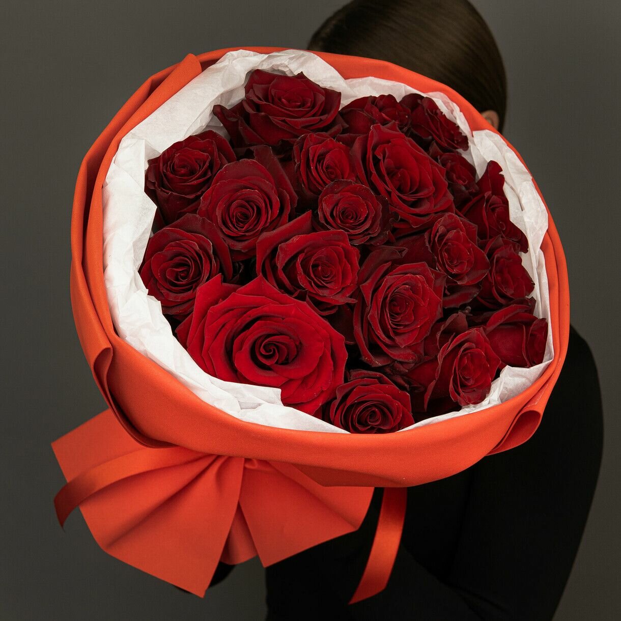 Букет красных эквадорских роз