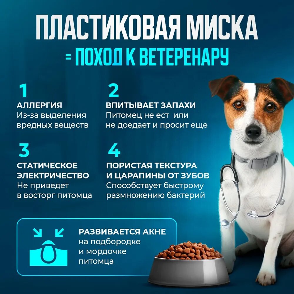 Миска двойная для кошек и собак из пищевой стали Petkit Fresh Nano Double