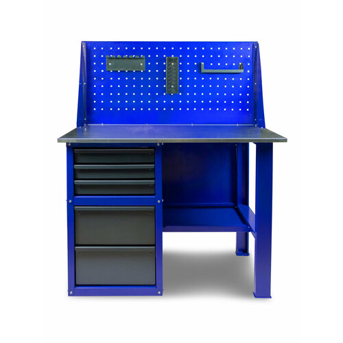 Верстак слесарный (столярный стол) металлический с тумбой