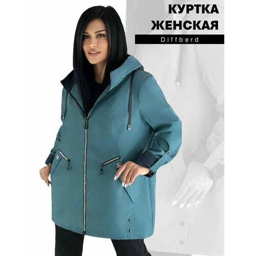 фото Куртка , размер 66, зеленый aura