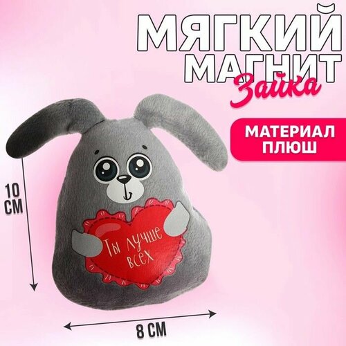 мягкая игрушка магнит ты украла кусочек моего сердца Мягкая игрушка-магнит Ты лучше всех, зайчик