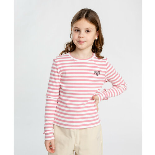 фото Лонгслив button blue, размер 164, розовый