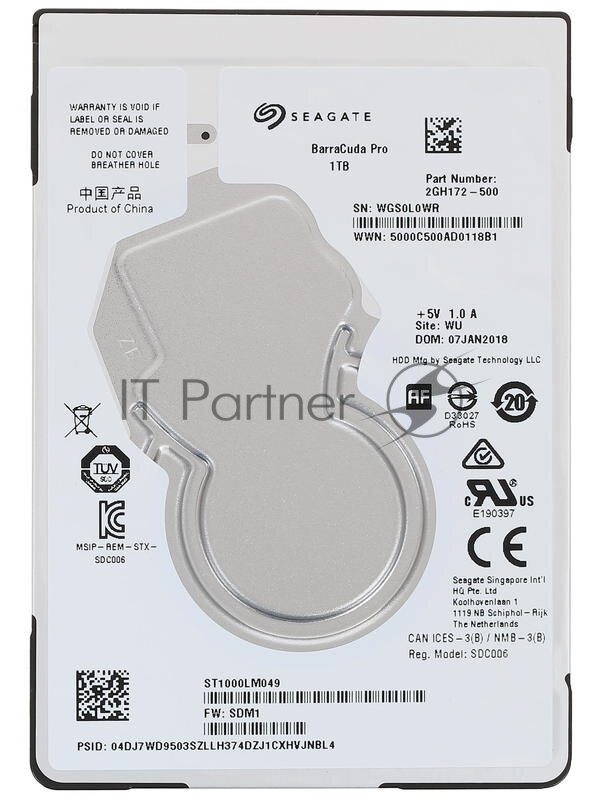 Жесткий диск SEAGATE Barracuda Pro , 1Тб, HDD, SATA III, 2.5" - фото №19