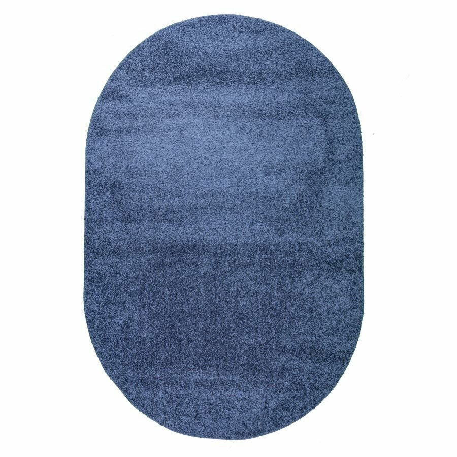 Ковер овальный Новый синий 2 х 3 м Шегги (Shaggy) мягкий, пушистый Витебские ковры Sh47