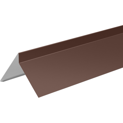 Планка ветровая для мягкой кровли 2000x100x130 мм RAL 8017 коричневый планка снегозадержателя цвет шоколадно коричневый ral 8017 2000 х 115 х 80 мм