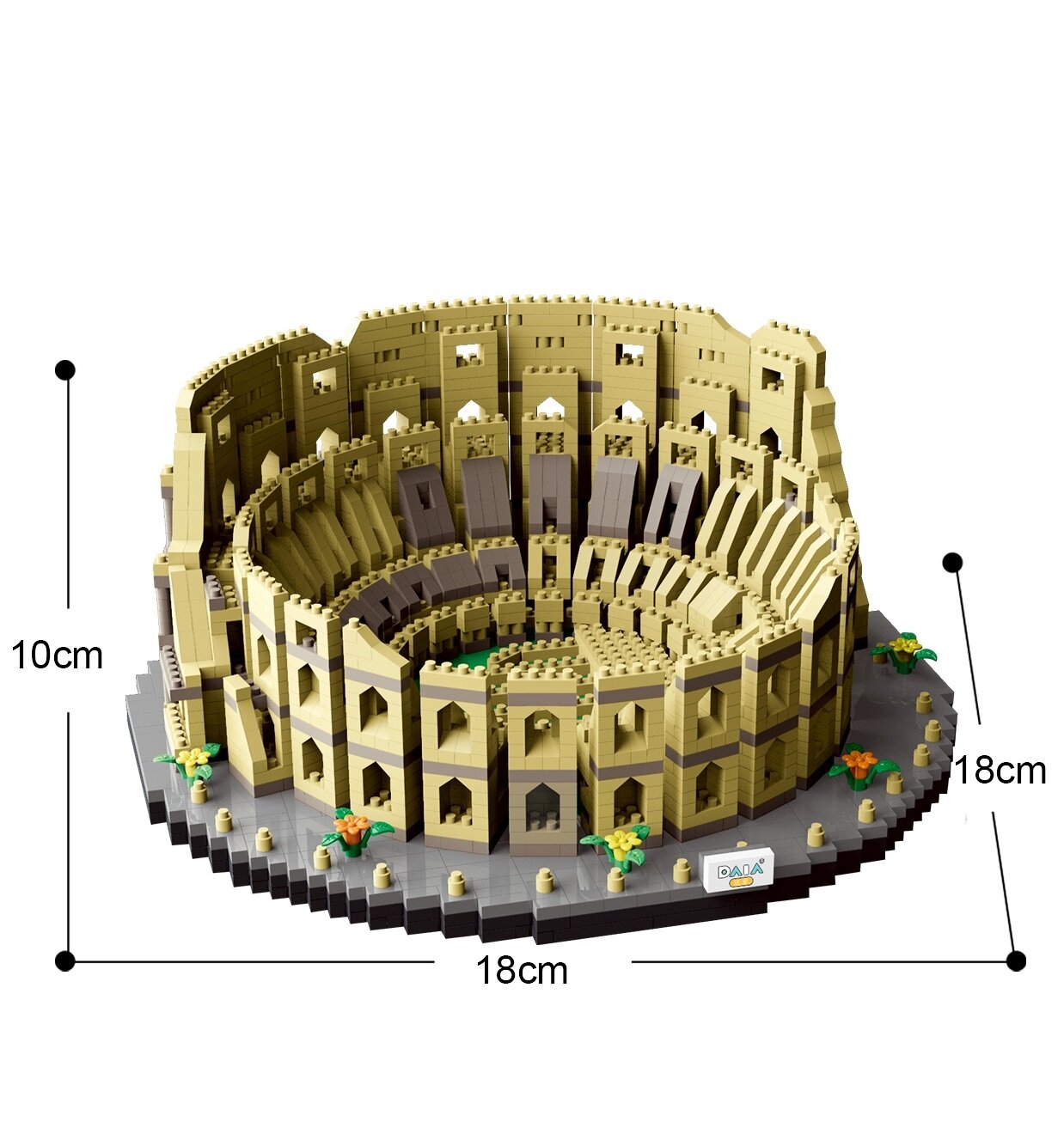 Конструктор 3Д из миниблоков DAIA Колизей Рим, 3508 деталей - DI668-33