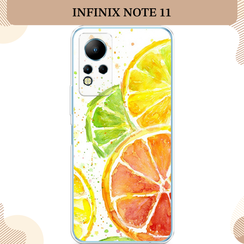 Силиконовый чехол Цитрусовые на Infinix Note 11/12 G88 / Инфиникс Ноут 11/12 G88 чехол книжка mypads для infinix note 11 12 g88 инфиникс ноут 11 12 g88 смешать два цвета красный фиолетовый