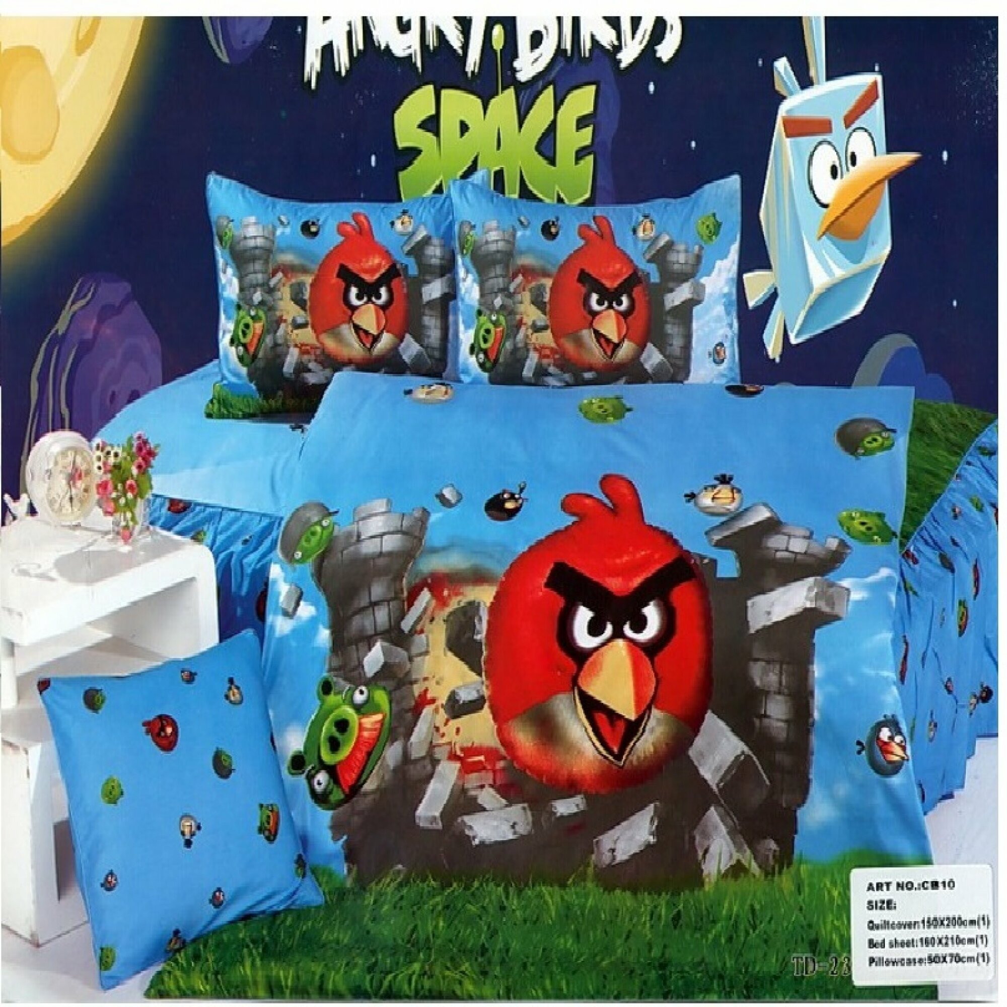 Camomilla комплект постельного белья "Angry birds. Космос.", 1,5 спальный, ткань сатин