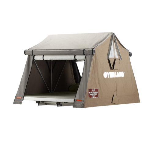 Палатка на крышу автомобиля AUTOHOME OVERLAND SMALL SAFARI EXPLORER, тент песочный, лестница 220 мм