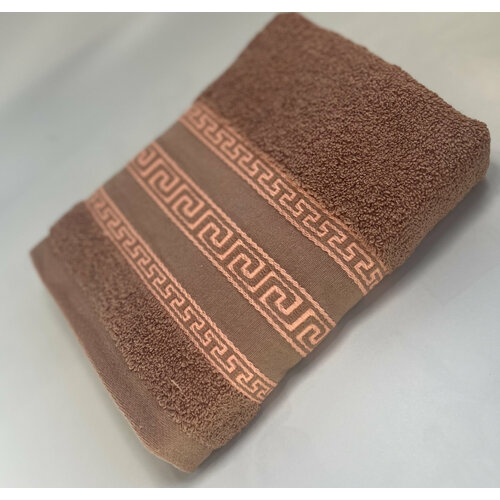 Полотенце махровое оранжевый, размер 50х90