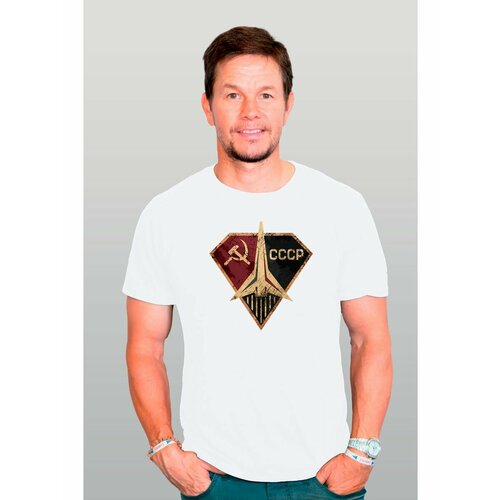 фото Футболка ссср серп и молот, размер 4xl, белый zerosell