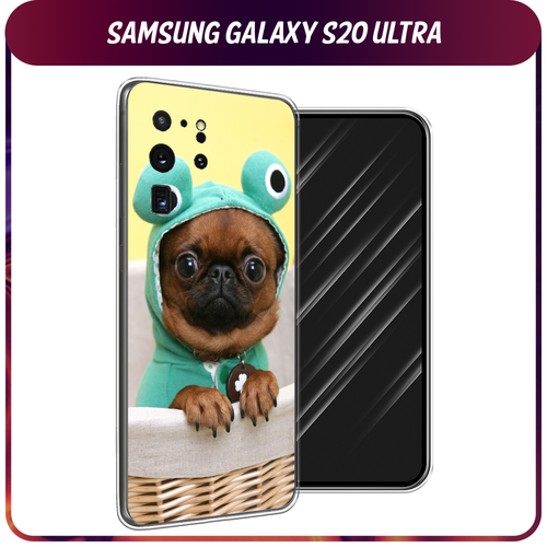 Силиконовый чехол на Samsung Galaxy S20 Ultra / Самсунг Галакси S20 Ultra Собачка в шапке лягушки силиконовый чехол на samsung galaxy s20 ultra самсунг галакси s20 ultra прозрачный
