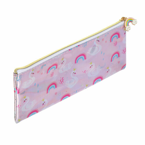 Царевна лебедь Пенал плоский, 20,5х8,5см, ПВХ с эффектом 